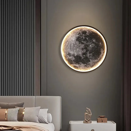 Modern LED Wall Lamp Moon Indoor Lighting for Bedroom Hall Room Home Decorative Lighting Fixtures