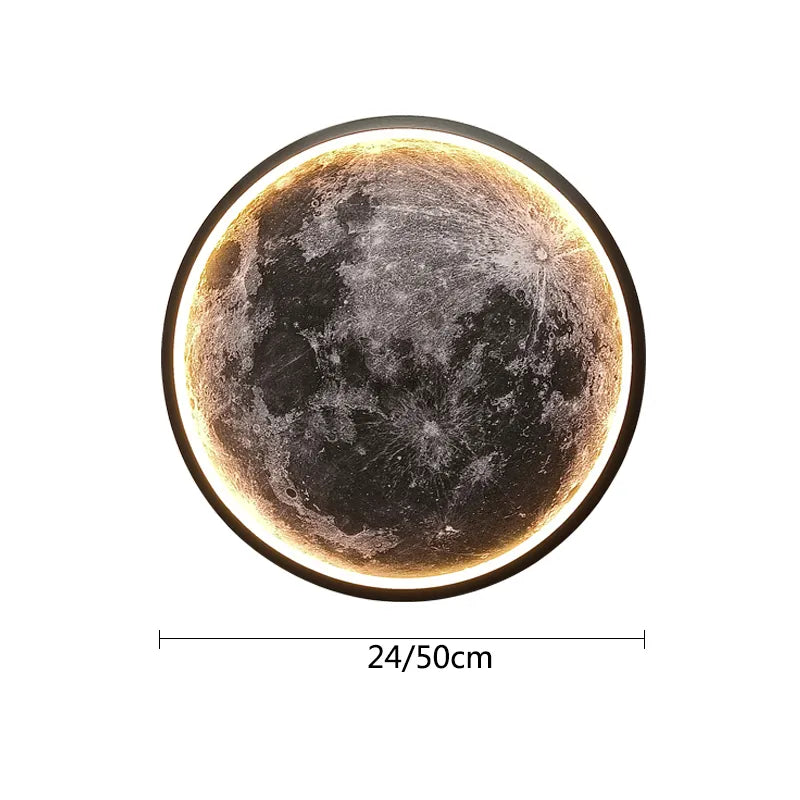 Modern LED Wall Lamp Moon Indoor Lighting for Bedroom Hall Room Home Decorative Lighting Fixtures