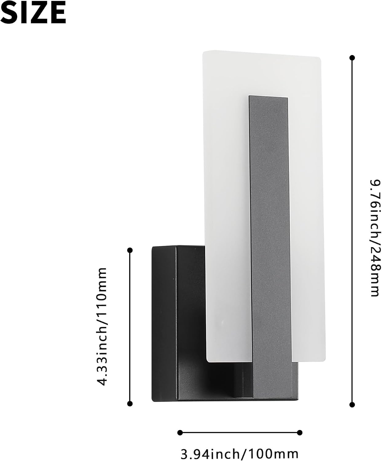Modern Wall Sconces Set of Two, Led Wall Light 7W, Warm White beside Light Hardwired Acrylic Wall Light Lighting, Suitable for Living Room Corridor Bedside (Warm White 3000K 2Pack)