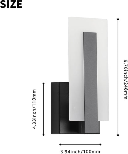 Modern Wall Sconces Set of Two, Led Wall Light 7W, Warm White beside Light Hardwired Acrylic Wall Light Lighting, Suitable for Living Room Corridor Bedside (Warm White 3000K 2Pack)