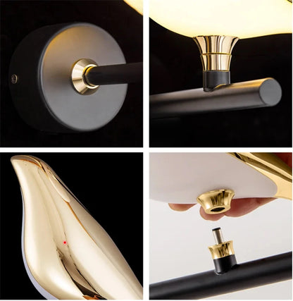 Modern LED Wall Lamp Magpie Bird Indoor Lighting Decoration Home Bedroom Bedside Living Room Art Decorative Wall Lights Sconce