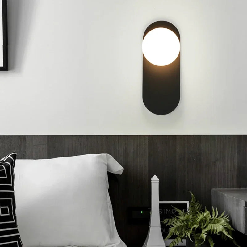 Glass Ball Modern Led Wall Lamp Nordic Sconces Living Bedroom Bedside Minimalist Restaurant Kitchen Indoor Luminaire Decor Light