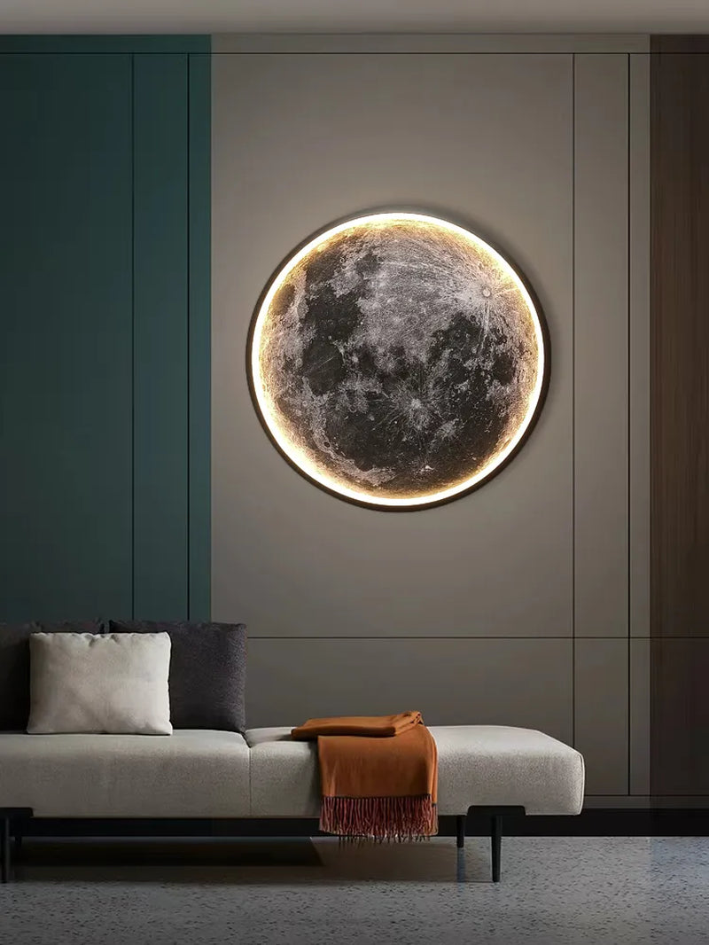 Modern LED Wall Lamp Moon Indoor Lighting for Bedroom Hall Room Home Decorative Lighting Fixtures