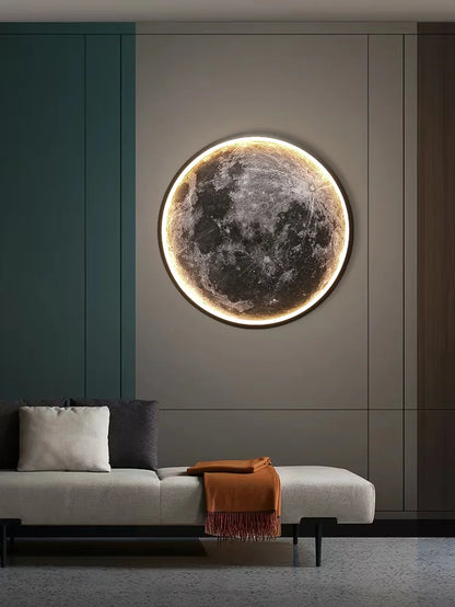 Modern LED Wall Lamp Moon Indoor Lighting for Bedroom Hall Room Home Decorative Lighting Fixtures
