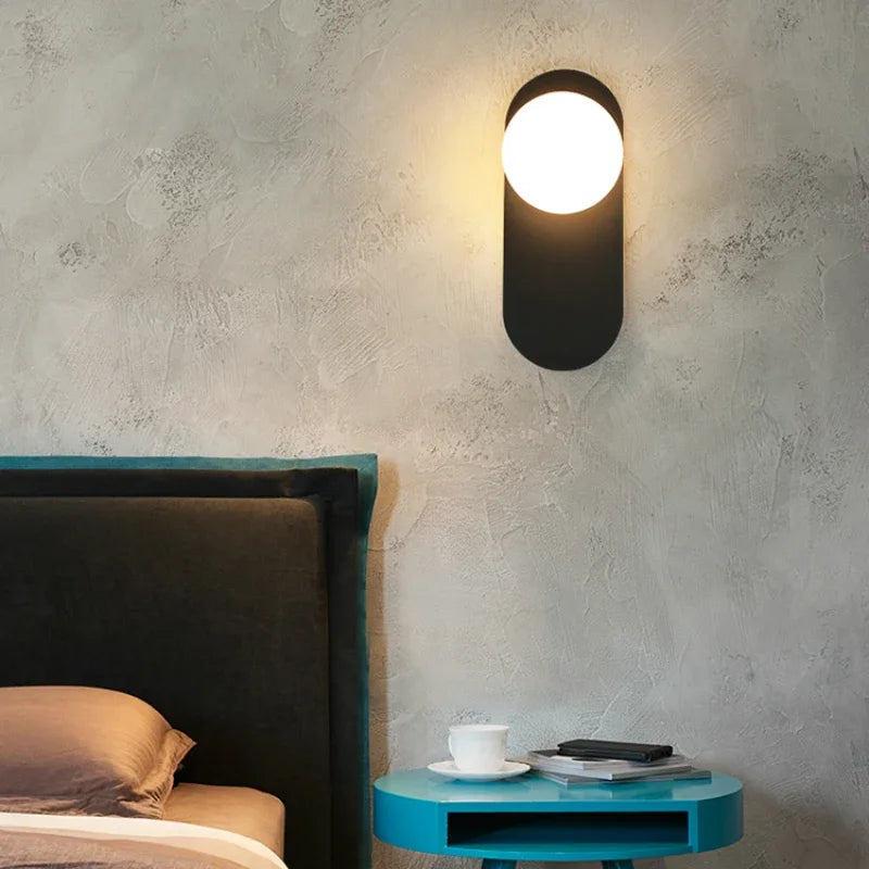 Glass Ball Modern Led Wall Lamp Nordic Sconces Living Bedroom Bedside Minimalist Restaurant Kitchen Indoor Luminaire Decor Light