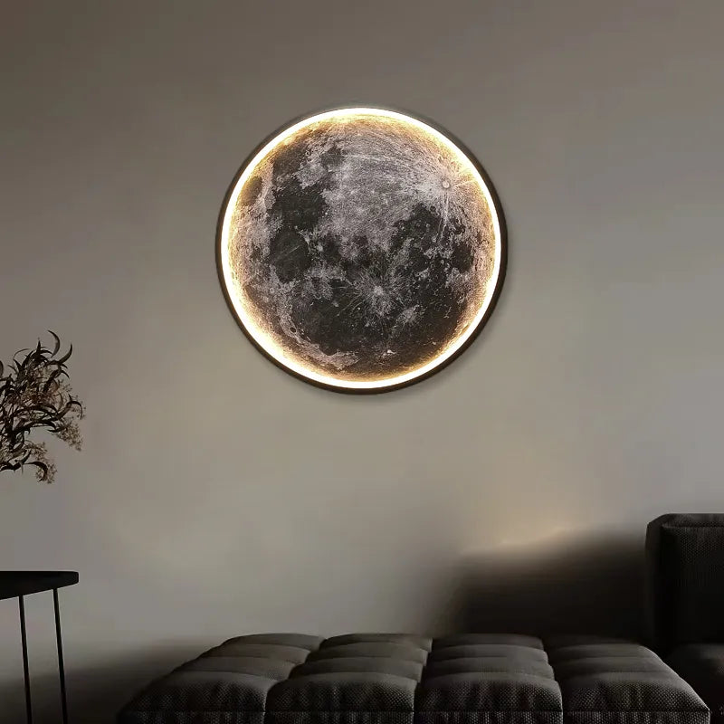 Modern LED Wall Lamp Moon Indoor Lighting for Bedroom Hall Room Home Decorative Lighting Fixtures