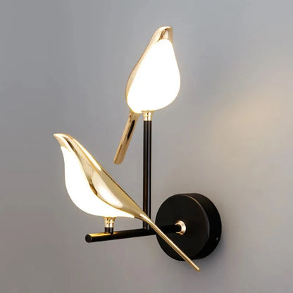 Modern LED Wall Lamp Magpie Bird Indoor Lighting Decoration Home Bedroom Bedside Living Room Art Decorative Wall Lights Sconce