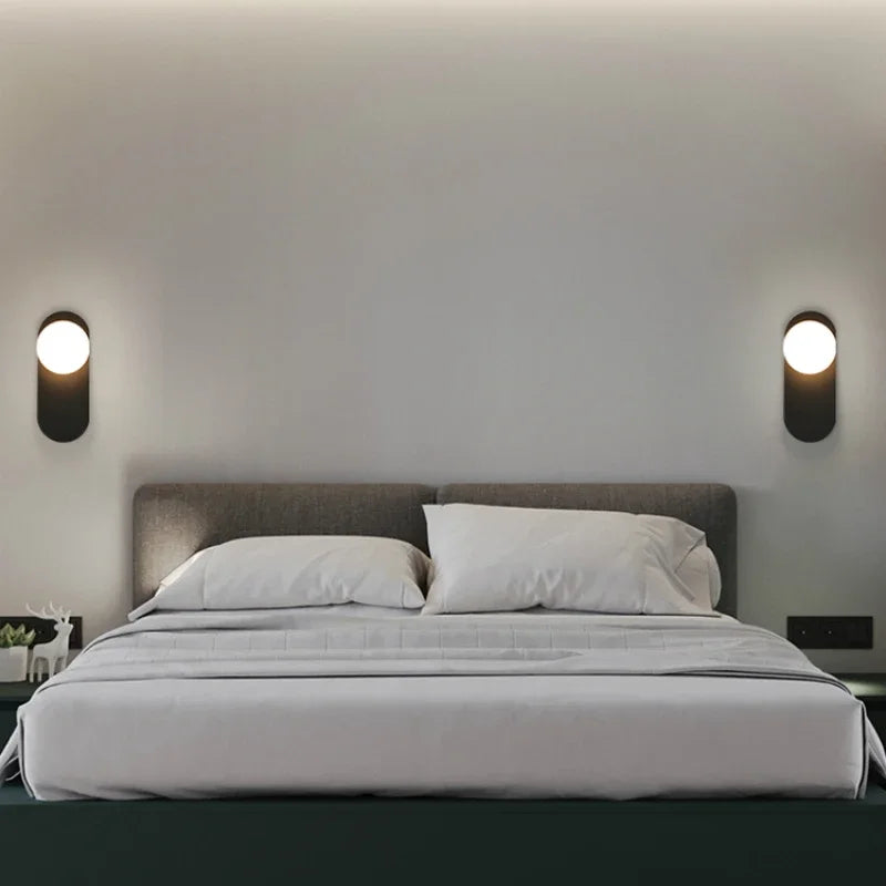 Glass Ball Modern Led Wall Lamp Nordic Sconces Living Bedroom Bedside Minimalist Restaurant Kitchen Indoor Luminaire Decor Light